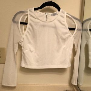 White crop top